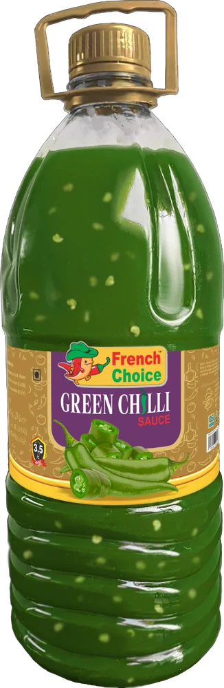 French Choice Green Chilli Sauce — 3.5 Ltr Bottle